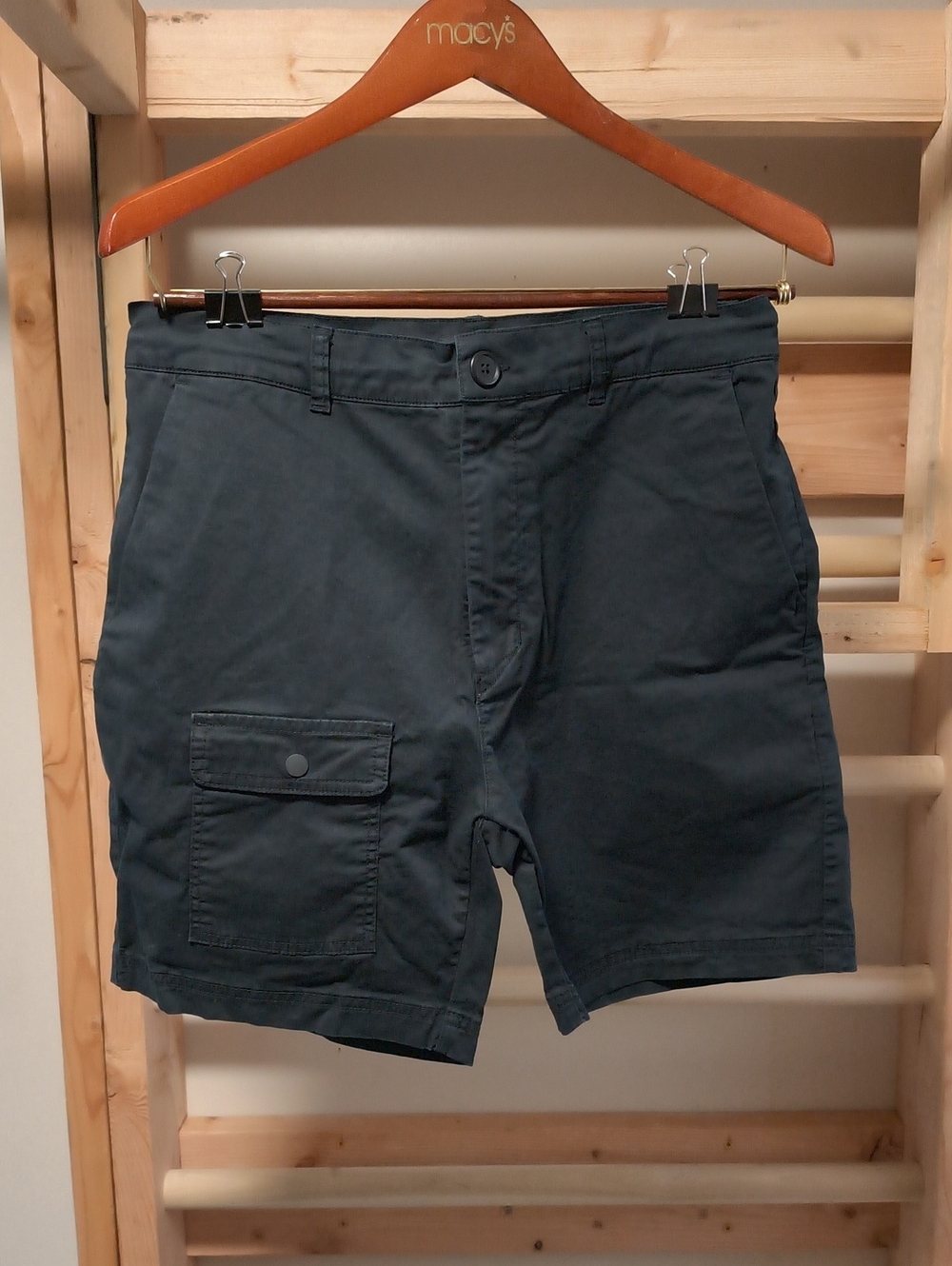 Men's Zanerobe Black Cargo Shorts with Utility Pocket